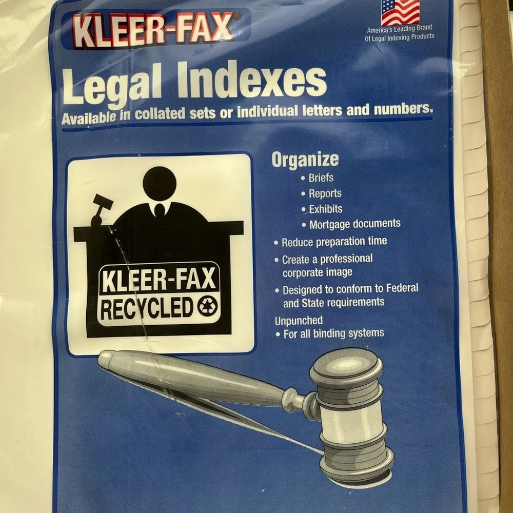 Kleer-fax Legal indexes
